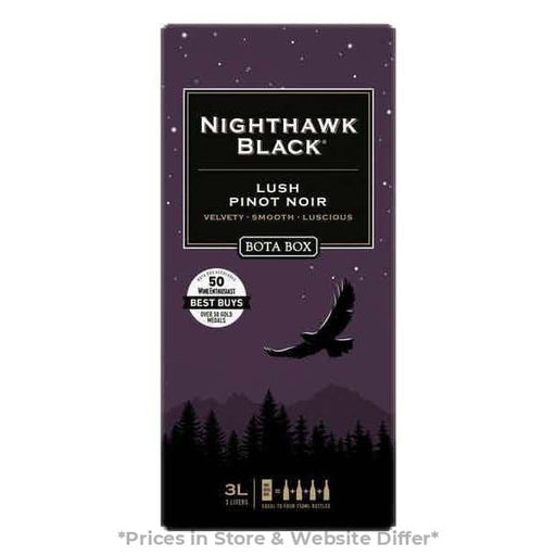 Bota Box Nighthawk Lush Pinot Noir - Harford Road Liquors - hr-liquors.com