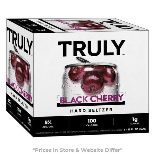 TRULY Hard Seltzer Black Cherry, Spiked & Sparkling Water - Harford Road Liquors - hr-liquors.com